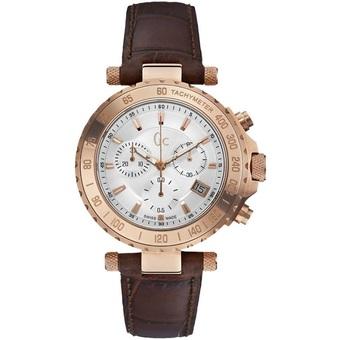 GC Guess Collection Jam Tangan Pria Coklat Rosegold Leather Strap X58004G1S  