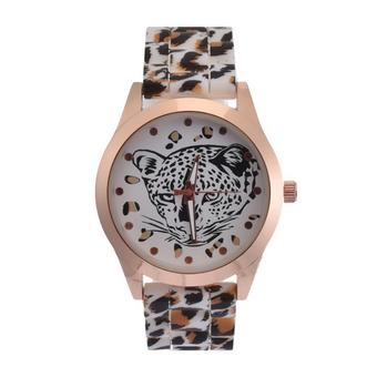 GETEK Luxury Mens Watches Quartz Stainless Steel Analog Silicone Sport Wrist Watch (White+Gold) (Intl)  