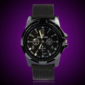 Gemius Army Racing Force Military Sport Mens Fabric Band Watch Black  