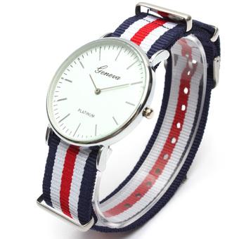 Geneva Unisex Three-colour Nylon Canvas Quartz Wrist Watch (Intl)  
