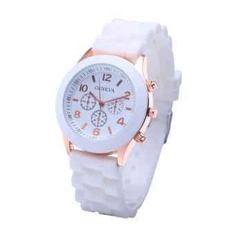 Geneva Women Dress Watch Quartz Silicone Sports Wristwatch (White)? - Intl  