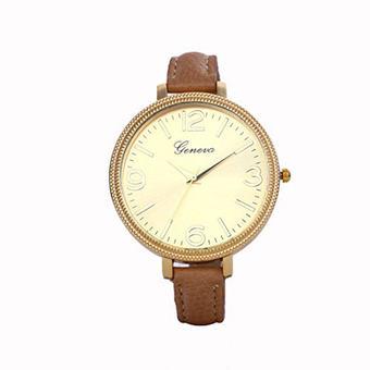 Geneva Women's Brown Leather Strap Watch- Intl  