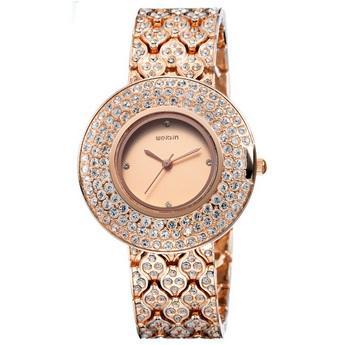 Ghz WEIQIN Casual Woman Stainless Steel Watch Water Resistant 10m - W4243 - Golden