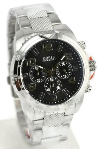 Guess Jam Tangan Pria Silver Stainless Steel W0598G2