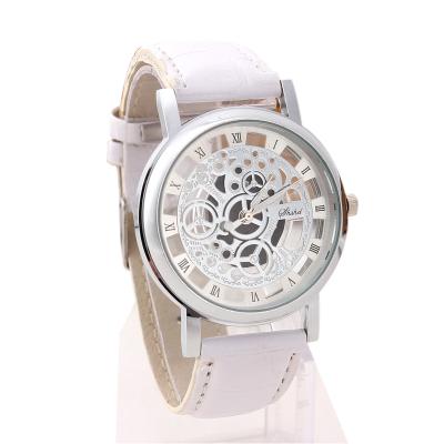 HET Boutique Fashion Hollow Belt Men's Watches - White/Silver