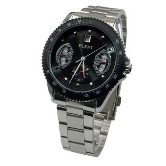 HKS New Black Bezel Stainless Steel Analog Mens Automatic Mechanical Watches (Black) (Intl)  