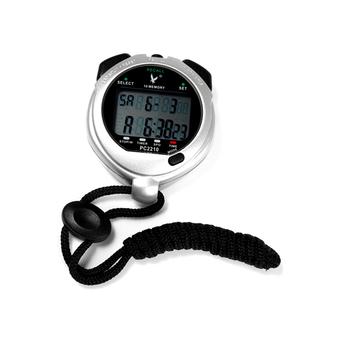 Handheld Electronic Stop Watch Digital Timer Sports Counter Stopwatch with Alarm Calendar Functions (Intl)  