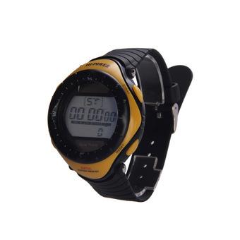 Hi Power Round Dial Digital Waterproof Sport Solar Power Watch 0405 Yellow  