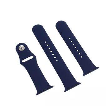 High-performance Ordinary & Longer Rubber Sport Watchband with Pin-and-tuck Closure for Apple Watch Sport 42mm(Dark Blue) (Intl)  