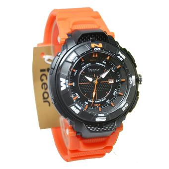 Igear Jam Tangan Pria - Orange-Hitam - Rubber strap - IG615  
