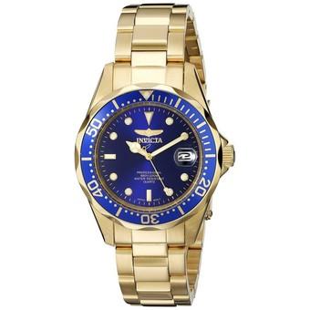Invicta Pro Diver Men 37.5mm Case Gold Stainless Steel Strap Blue Dial Quartz Watch 8937 - Intl  