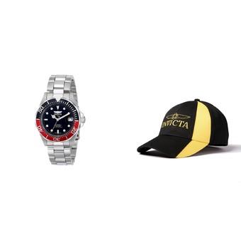 Invicta Pro Diver Men 40mm Case Silver Stainless Steel Strap Black Dial Automatic Watch 9403 & Baseball Cap Hat - Intl  