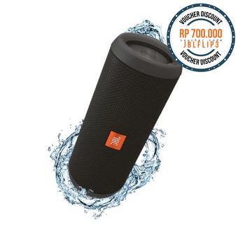 JBL Flip 3 Splashproof Portable Bluetooth Speaker - Hitam  