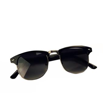 Jetting Buy Unisex Leopard Retro Sunglasses Matte Black  