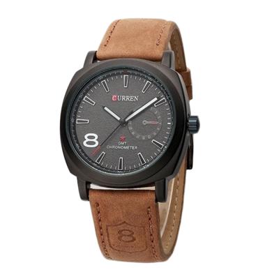 KamVio Curren 8139 Stylish Quartz Men’s Matte Leather Strap Military Sports Wrist Watch Waterproof - Black