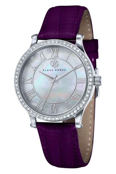 Klaus Kobec Lily Women's Purple Leather Strap Watch KK-10003-03 - Purple