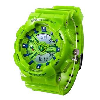 Lady's LED Outdoor Sports Electronic Watch With Water Resistant Jelly Wristwatches(Green)(INTL)  