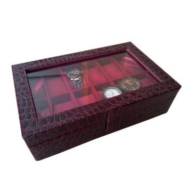 Larisso Craft Kotak Jam Tangan Isi 12 - Croco Marun
