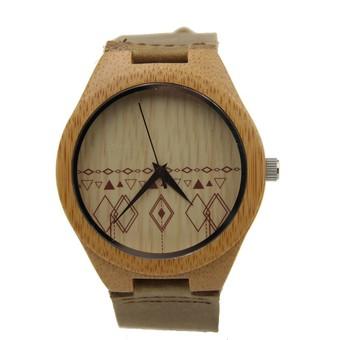 Leather Bamboo Wooden Watches - Intl  