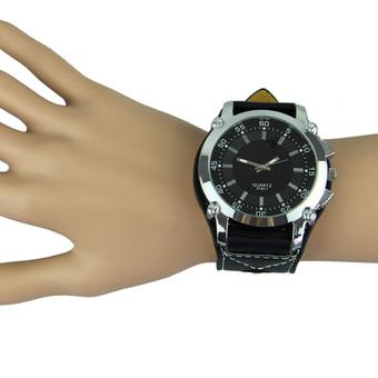 Leatheroid Band Big Dial Black New Mens Quartz Fashion Sport Wrist Watch (Intl)  