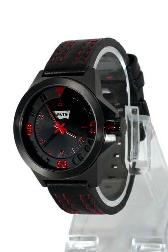 Levi's Jam tangan Pria - Hitam - Strap Kulit - 0404  