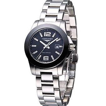 Longines Conquest Black Dial Stainless Steel Ladies Watch L32574566 (Intl)  