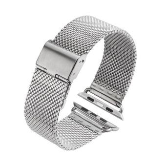 Luxury 42mm Milanese Loop Stainless Band Wrist Watch strap for apple watch (silver) (Intl)  