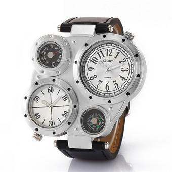 Luxury Brand OULM Men Sport Wirstwatches Men's Watch Quartz Leather Watch (White) (Intl)  