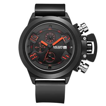 Megir 2002 Casual - Style Watch - Jam Tangan Kasual - Sportif - Hitam  