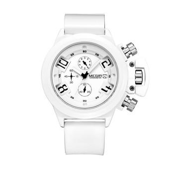 Megir 2002 Casual - Style Watch - Jam Tangan Kasual - Sportif - Putih  