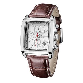 Megir 2028 Men Quartz Square Watches Chronograph Rectangle (Intl)  
