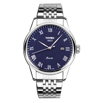 Men Casual Personality Simple Quartz Watch Lovers Watches (Blue)  