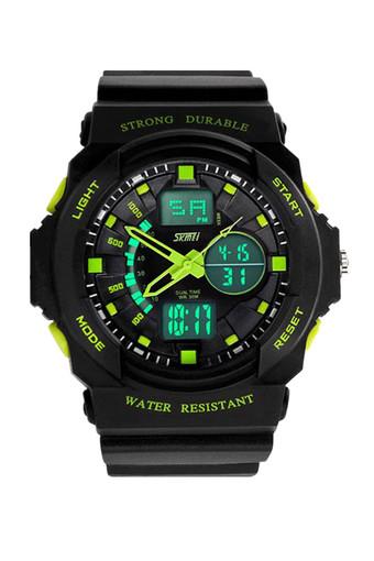 Men LED Digital LCD Military Sports Wrist Watch Green Jam Tangan  