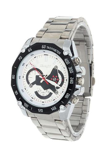 Men Waterproof Watches Three Six-pin Strip Watch Business Watches White Jam Tangan  
