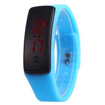 Men Women LED Digital Bracelet Watch Sport Wristwatch (Lake Blue) - Intl  