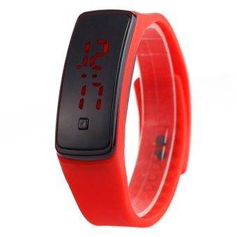Men Women LED Digital Bracelet Watch Sport Wristwatch(Red)- Intl  