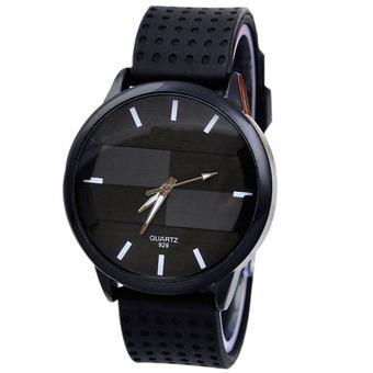 Men's Casual Fashion Watch Stereo Surface Silicone Watch White (Intl)  