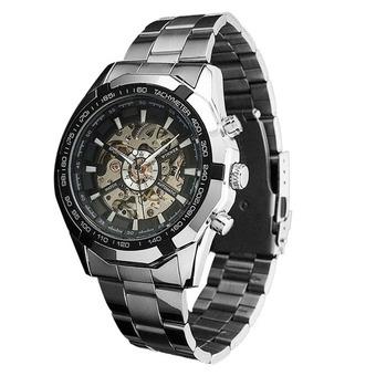 Mens Automatic Mechanical Wrist Watch Black  