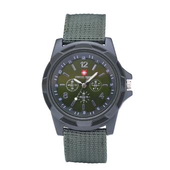 Military Quartz Army Watch Canvas Strap Fabric Analog Clock  