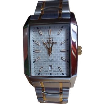 Mirage Classic Jam Tangan Pria - Silver Gold - Stainless Steel - MRG7200  