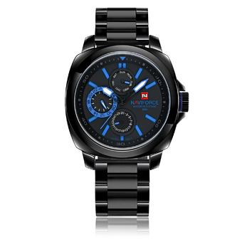 NAVIFORCE 24 Hours Dial Stainless Steel Band Sport Watch (Blue)- Intl  