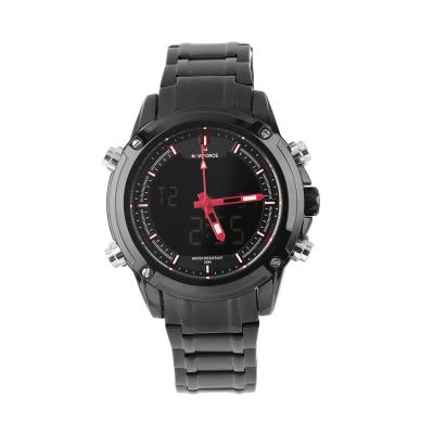 NAVIFORCE Men's Watch Steel Stainless Quartz Watch LED Digital Watches NAVIFORCE NF9050 - Red