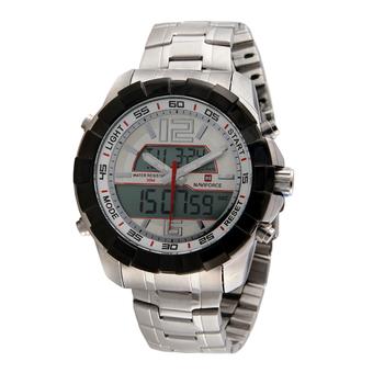 Navi Force NF9025 SS Jam Tangan Pria - Silver - Stainless Steel  