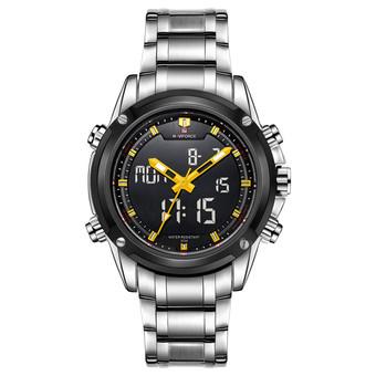 Naviforce Men Military Hour Sport Quartz Wrist Watch (White/Yellow)- Intl  