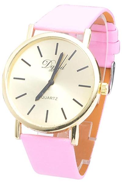 Norate Faux Leather Quartz Analog Wrist Watch Pink