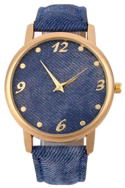 Norate Faux Leather Watch Blue