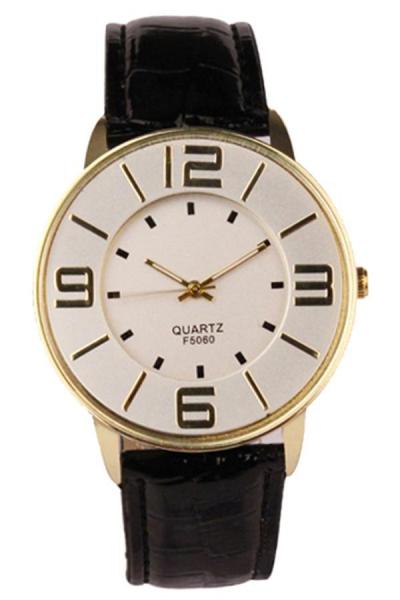 Norate Faux Leather Wrist Watch Black