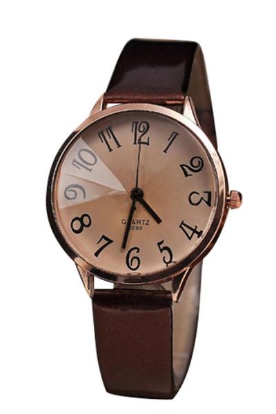 Norate Faux Leather Wrist Watch Brown