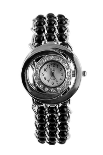 Norate Faux Pearl Watch Black