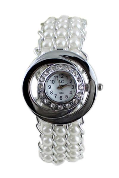 Norate Faux Pearl Watch White